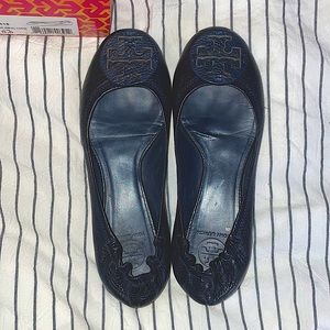Tory Burch navy flats